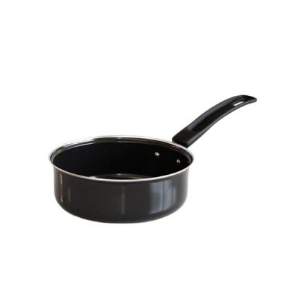 The Earth Store EcoLuxe Small Saucepan for Tea Milk and Chai Pan | Mini Sospan with Bakelite Handle 950 ML Capacity 16cm, Black