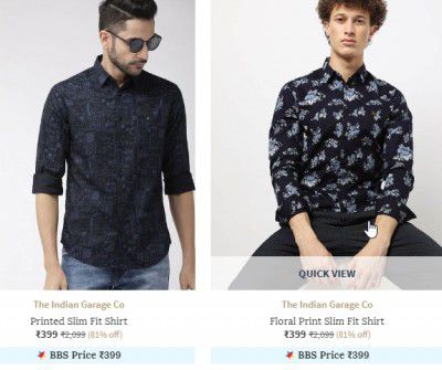 The Indian Garage Co Men Shirt Upto 87% Off