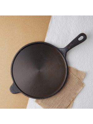 The Indus Valley Black Cast Iron Tawa - Set of 1