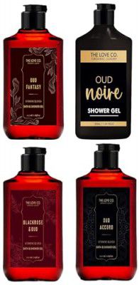 The Love Co. Oud Accord + Black Rose & Oud + Oud Fantasy + Oud Noire Body Wash 50mlx4 | Pack of 4