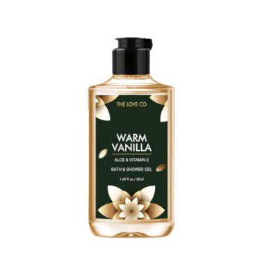 The Love Co. Warm Vanilla Body Wash | 100% Vegan Body Wash for Women and Men | Shower Gel for Smooth and Soft Skin | 50ml