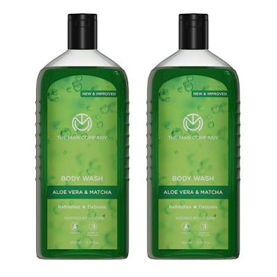 The Man Company Aloe Vera & Matcha Body Wash - 200ml | Pack of 2