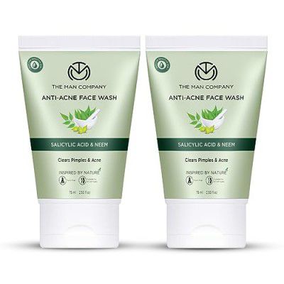 The Man Company Anti-Acne Face Wash for Men - 75ml (Pack of 2)