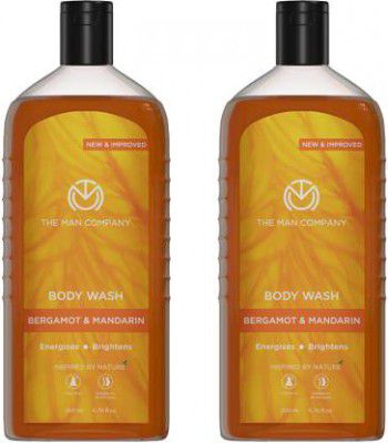 THE MAN COMPANY Body Wash with Bergamot & Mandarin For Glowing & Brightening Skin  (2 x 200 ml)