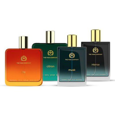 The Man Company Citrus Perfume Gift Set For Men 4X100Ml-Gentlemen's Beloved Perfume Set|Premium Long-Lasting Eau De Parfum Body Spray For Men|For Party,Outing,& Date