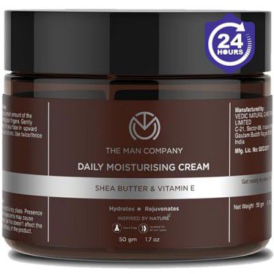 The Man Company Non-Sticky Daily Moisturizing Cream for Dry Skin - 50gm