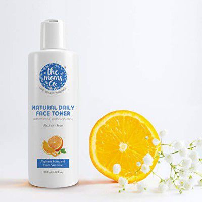 The Moms Co. Natural Daily Vitamin C Face Toner| Alcohol-Free L Tighten Pore L Even-Tone-Hydrate Skin (Pack Of 200 Ml)