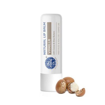 The Moms Co. Natural Lip Balm I Non Sticky I Protects & Nourishes Dry Chapped Lips I Shea & Cocoa Butter( 5gm) (Vanilla)