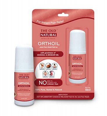 The Old Natural Orthoil Ortho Pain Relief Ayurvedic Medicine Oil 50ml Roll On I For Joint Pain Relief I 100% Herbal Oil With No Stickiness I Easy To Carry (Pack of 1-50ml))