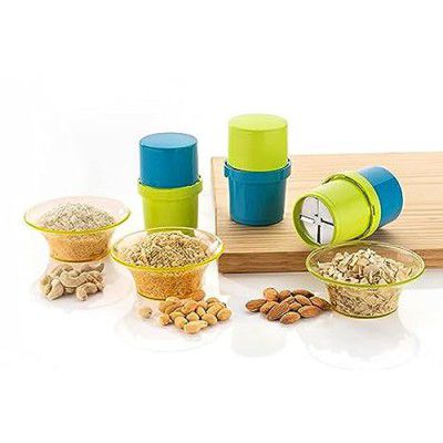 THE SR BRAND Sr Dry Fruit Cutter, Slicer, Grinder, Chocolate Cutter and Butter Slicer with 3 in 1 Blade - Almonds, Cashews- Color May Vary (Pack of 1, Plastic)