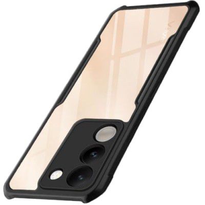 TheGiftKart ShockProof Crystal Clear Back Cover Case for Vivo Y200 5G | 360 Degree Protection | Protective Design | Transparent Back Cover Case for Vivo Y200 5G (PC & TPU, Black Bumper)