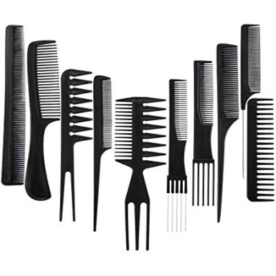 Tiny Deal Professional Hair Combs Salon Styling Tools Comb Set 10 Piece 