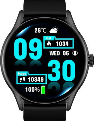 Titan Evoke with 1.43 AMOLED Display,1000 Nits Brightness,Rotating Crown,BT Calling Smartwatch  (Black Strap, Free Size)