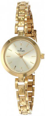 Titan Karishma Analog Champagne Dial Women's Watch -NM2598YM01 / NL2598YM01/NM2598YM01