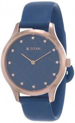 Titan Women Rubber Analog Watch -Nr95125Wp03, Band Color-Blue