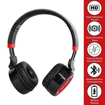 TM-046 Wireless Bluetooth Radio Bass Headphone with FM and SD Card Slot with Music and Calling Controls(Black)