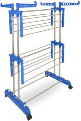 TNC Premium Indigo Stainless Steel, Plastic Floor Cloth Dryer Stand