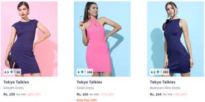 Tokyo Talkies Womens Dresses Upto 89% OFF | starts ₹127