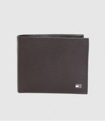 TOMMY HILFIGER Men Brown Genuine Leather Wallet - Mini  (4 Card Slots)