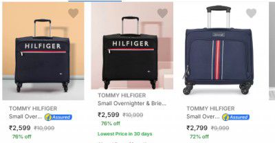 Tommy Hilfiger Suitcases Upto 76% Off