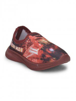 toothless Marvel Avengers Kids Boys Maroon Lycra Shoes