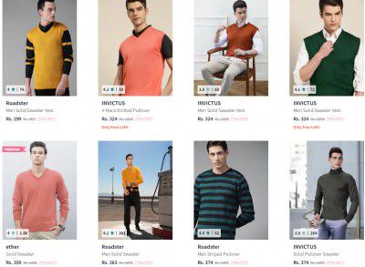 Top Branded Men's Sweater Starts ₹299