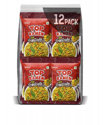 Top Ramen Masala Noodles Pouch, 840 g (Pack of 12)