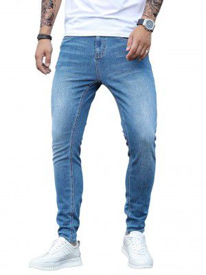 TOPLOT Skinny Fit Stretch Denim Jeans for Men