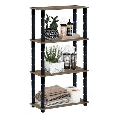 Tormeti Turn-N-Tube 4 Tier DIY Standing Multipurpose Wall Shelf For Living Room, Bed Room, Home, Office, Display Rack | 4 Tier shelf (H- 108.3cm | W- 60cm | D- 29.5cm)