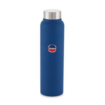 Tosaa Stainless Steel Sleek Design Sports/Fridge Wide Mouth Water Bottle 900ml, Texture Blue | Eco friendly | BPA Free | Water Bottle for Office, Gym, School, Yoga, Trekking, Men, Women and Kids