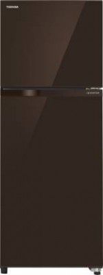 TOSHIBA 325 L Frost Free Double Door 2 Star Refrigerator (Brown Glass, GR-AG36IN(XB))