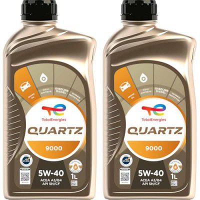 TotalEnergies Quartz 9000 5W-40 ACEA A3/B4 API SN/CF |Ultimate Protection |Fully Synthetic Engine Oil for Cars (1L) (Pack of 2)