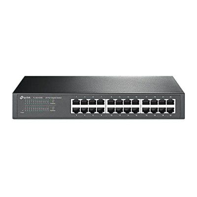 TP-Link 24-Port Gigabit Ethernet Unmanaged Switch | Plug and Play | Desktop/Rackmount | Fanless | 10/100/1000Mbps RJ-45 Ports (TL-SG1024D)