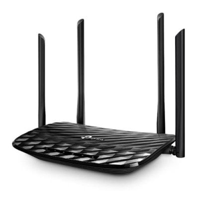 TP-Link Archer AC1200 Archer C6 Wi-Fi Speed Up to 867 Mbps/5 GHz + 400Mbps/2.4 GHz, 5 Gigabit Ports, 4 External Antennas, MU-MIMO, Dual Band, WiFi Coverage with Access Point Mode, Black