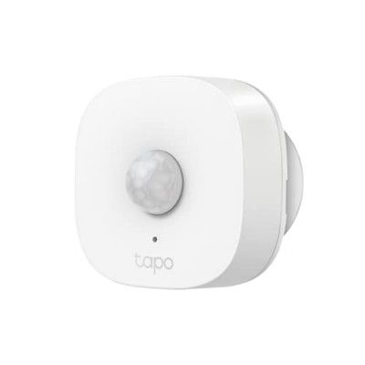 TP-Link Tapo T100 120° PIR Smart Motion Sensor with Motion-Activated Light, Energy Saving, Battery-Powered, Real-Time Notifications, Device Sharing