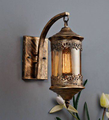 Homesake Traditional Copper Metal and Glass Wall Sconces