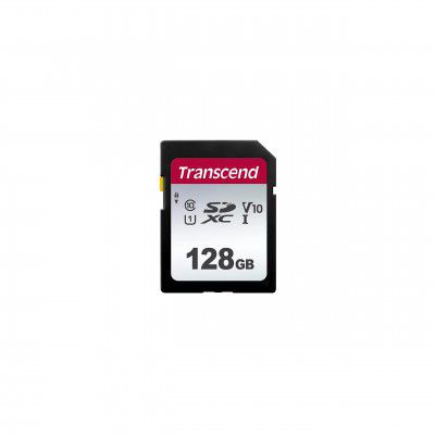 Transcend 128GB SD Cards 300S SDXC, C10, U1, V10 / 3D NAND Flash, Waterproof, Shock Proof, X-ray Proof, Static Proof, Memory Cards - TS128GSDC300S