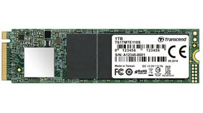 Transcend 1TB SSD NVMe PCIe Gen3 x4 110S, Solid State Drive, M.2 2280, Sequential Read/Write up to 1,700/1,400 MB/s - TS1TMTE110S