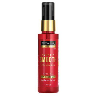 Tresemme Keratin Smooth Anti-Frizz Hair Serum 50ml Argan Oil, for 2X Smoother Hair and Long Lasting Frizz control upto 48H even in 80% humidity