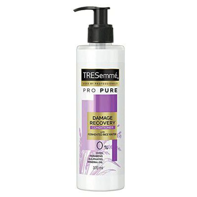 TRESemme Pro Pure Damage Recovery Conditioner For Damaged Hair, 370ml With Fermented Rice Water, Sulphate Free & Paraben Free (Jasmine)