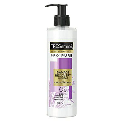 TRESemme Pro Pure Damage Recovery Shampoo, with Fermented Rice Water, Sulphate Free & Paraben Free, for Damaged Hair, 370 ml