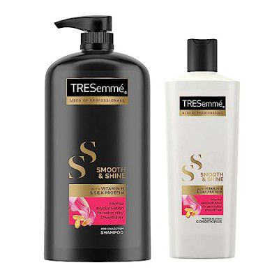 TRESemme Smooth & Shine Kit for Silky Smooth Hair - 1L Smooth and Shine Shampoo and 340ml Smooth and Shine Conditioner