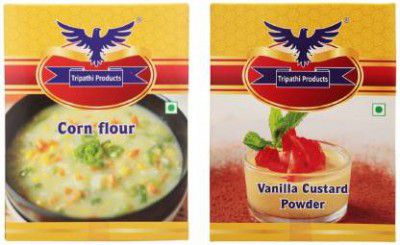 Tripathi Products Combo Pack of Corn flour and Custard Powder 100 g Self Rising Flour Powder (2 x 100 g)