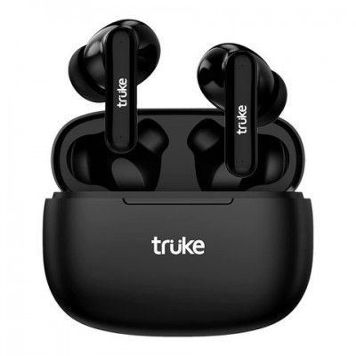 truke Air Buds Lite E1 TWS Earbuds with Environmental Noise Cancellation (IPX4 Waterproof, 48 Hours Playback, Black)