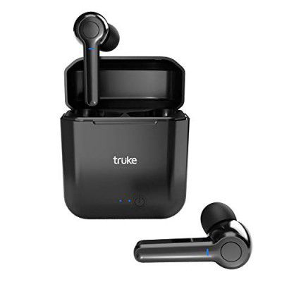 truke Fit Buds 5.0 Bluetooth Truly Wireless in Ear Earbuds with Mic (TWS), with 10mm Driver, with 500mAh Case for 20hrs Music Playtime, Quick Paring (Black)