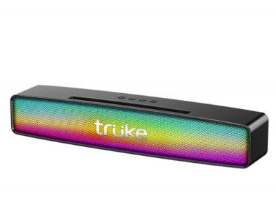 truke Thunder Bar 16W Bluetooth Speaker with RGB LEDs - Dual 52mm Speakers