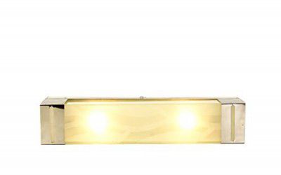 tu casa BL-12 220W Stainless Steel and Glass Bathroom Light with b-22 Holder (Clear, Bulb not Included)