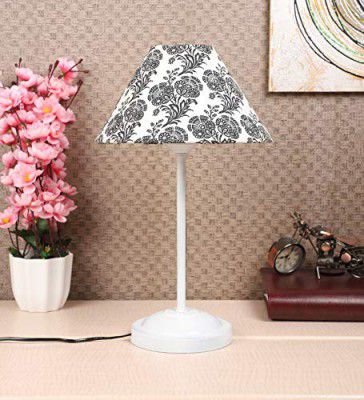 Tu Casa TC-100.-.Height-15.-.Filigree Design Print Shade.-.with Metal Base Table Lamp