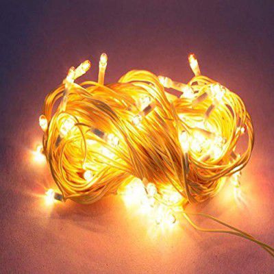 TUCASA-30 feet(10 MTRS) Golden led ladi String Light for Diwali/Xmas/eid/gurpurab and Marriage Decoration (Warm White)