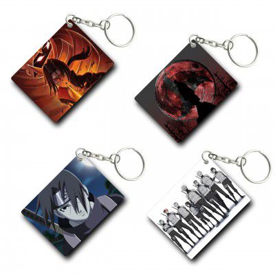 TULOSTA Premium (Pack of 4) Anime Printed Keychain For Bike, Scooty, Car, Acrylic Keyholder